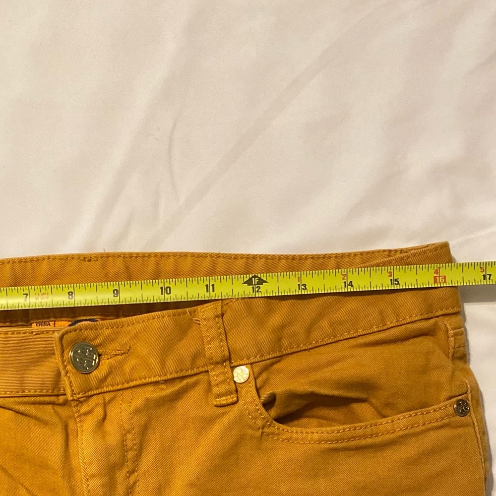 Yellow Tory Burch Straight Leg Jeans 👖 Size 30 - Picture 4 of 8